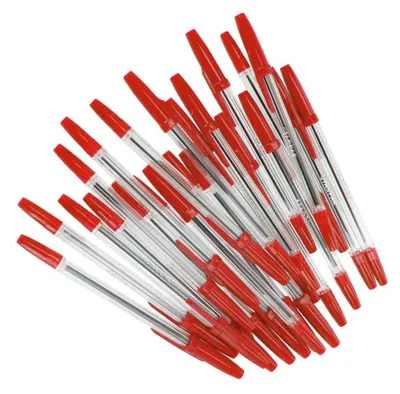 Image de Balpen met Dop Rood, 50st.