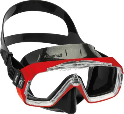 Produktbild von Cressi Sirena Dive Center Tauchmaske Rot,Schwarz  Rot,Schwarz One Size