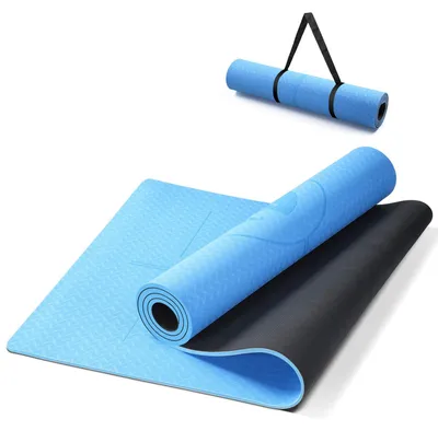 Productafbeelding van Yogamat - 190 x 68 x 0,8 cm - Grijs