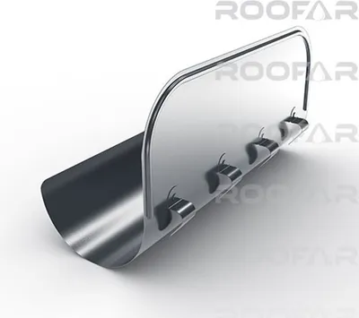 Produktbild von Prallblech Größe 7 tlg 180° anthrazit RAL 7016 Roofart