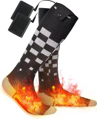 Immagine prodotto di Scaldapiedi elettrici per donna e uomo - Calzini riscaldabili - 4 impostazioni - USB - Attività all'aperto - Escursionismo