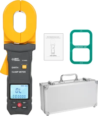 Obrázek produktu pro SMART SENSOR Tester zemního odporu 0,01-1200Ω 500 skupin Ukládání dat Digitální LCD displej Alarmová proudová svorka Ampérmetr