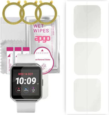 Produktbild von apgo 3 Stück Schutzfolie, Matt, kompatibel mit Timex iConnect Smartwatch, Hydrogel Displayschutzfolie mit Positionierhilfe, Displayfolie, robust und kratzfest