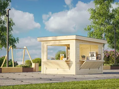 Produktbild von Marktstand Palmako Lenna 8,3 m² Set 306 300 x 300 cm tauchimprägniert