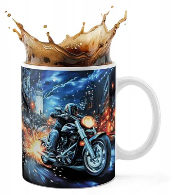 Zdjęcie produktu dla Kubek Ceramiczny 330Ml Druk - Motor Motocykl