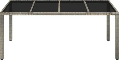 Produktbild von "im Sonderangebot"Esstisch/Outdoor Tisch - Gartentisch - moderne Design - Balkontisch - mit Glasplatte Grau 190x90x75 cm Poly Rattan DEMöbel 1495530