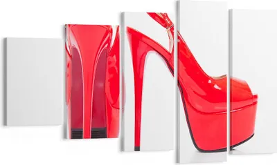 Produktbild von Bild auf Leinwand - Leinwandbild - Ferse Schuhe Frauen Mode - 100x60cm - Wand Bild - Wanddeko - Leinwanddruck - Bilder - Kunstdruck - Wanddekoration - Leinwand bilder - Wandkunst - EG100x60-2401
