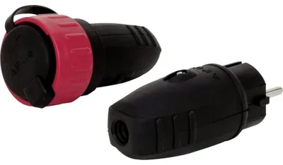 Produktbild von REV 0502002555 Schutzkontaktstecker 230 V Schwarz IP44 (0502002555)