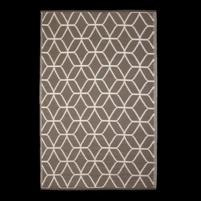 Image de Tapis d'extérieur réversible motifs graphiques 121 x 180 cm