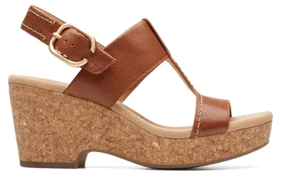 Produktbild von Clarks - - Sandalen im Giselle-Stil für Damen, Kolorit Tan Leather, Größe: 41 EU
