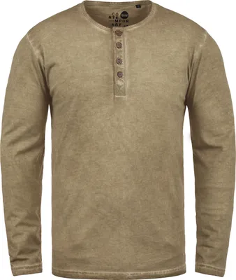 Produktbild von Solid SDTimur Herren Longsleeve Langarmshirt Shirt mit Grandad-Ausschnitt 100% Baumwolle Regular fit