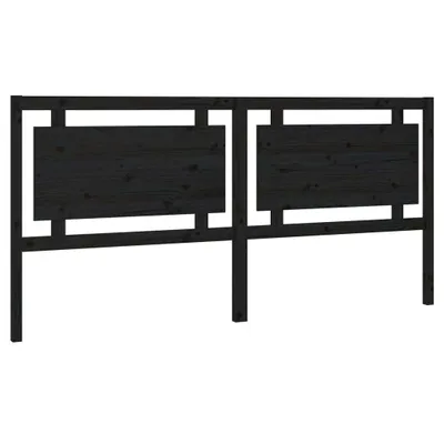 Produktbild von Kopfteil Schwarz 205,5x4x100 cm Massivholz Kiefer