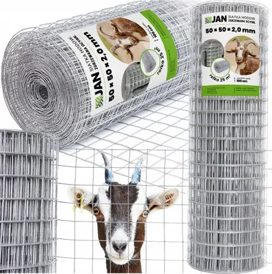 Zdjęcie produktu dla Siatka Zgrzewana 50x50x2,0mm na Woliery Ogrodzenie 25m2 Klatki Hodowla