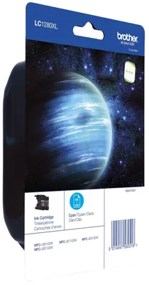 Obrázok produktu pre Brother LC1280XLC, Vysoký (XL) výnos, Azúrová, 1 kusov