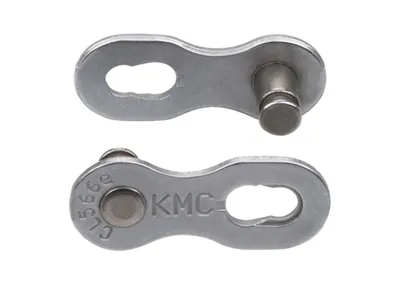 Produktbild von KMC, Kettenzubehör, 9NR EPT silber Verschlussglied, für 9-fach, silber, für Campagnolo Shimano und KMC, nicht wiederverwendbar, 40 Stück im Karton, einzel verpackt