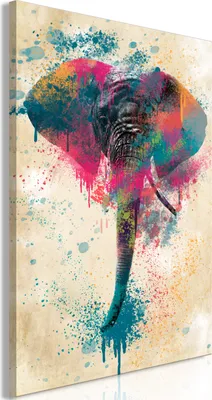 Produktbild von Italienischer Leinwand Leinwandbild - Elephant Trunk (1 Part) Vertical 40x60 cm Tiere g-C-0282-b-a