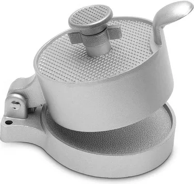 Produktbild von Famanu Hamburgerpresse aus Aluminium, 10 cm, mit Antihaftbeschichtung für perfekte Patties