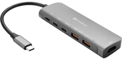 Image de Sandberg USB-C Dock HDMI + 2xUSB-A + 2xUSB-C + PD100W