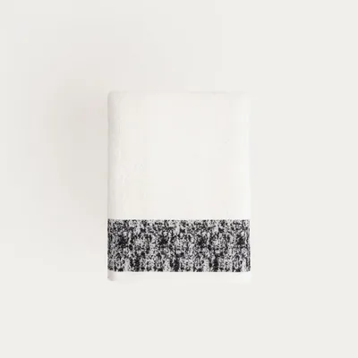 Produktbild von HOMLA Handtuch VIOLA weiß und schwarz 50x90 cm