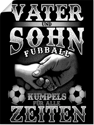 Produktbild von ARTland Poster Vater und Sohn Fußball Kumpels Größe: 45x60 cm
