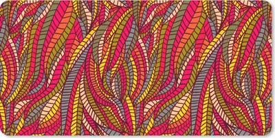 Produktbild von MuchoWow® Mauspad Mousepad Blätter - Natur - Muster 60x30 cm - Mousepads - Maus Mat - Pad - Mausunterlage - Nachhaltig