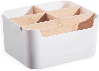 Bamboo Schreibtischorganizer mit 5 Fächern, Ansicht 2 von 10