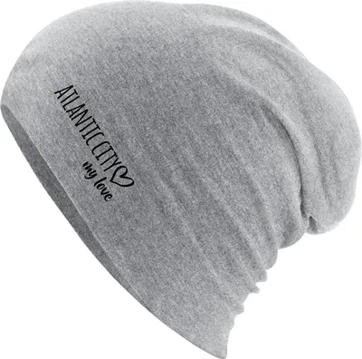 Produktbild von Huuraa Beanie Atlantic City my love Heather Grey One Size Baumwolle und Elasthan Mütze Geschenkidee