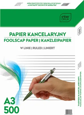 Produktbild von Interdruk Kanzleipapier A3 500 Blatt 70g/m² liniert
