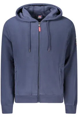 Produktbild von Herren-Sweatshirt Blau mit Reißverschluss & Stickerei in Norwegen-Stil