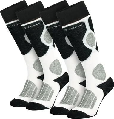 Produktbild von Black Snake® 2 Paar Skisocken für Damen und Herren Funktionssocken Sportsocken - Schwarz/Weiß - 39/42