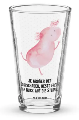 Produktbild von Mr. & Mrs. Panda Cocktailglas Axolotl Tanzen - Transparent - Geschenk, Sterne, Axolot, Longdrinkglas, gut Gelaunt, Saftglas, Glas, Bierglas, Tumbler, Freundin