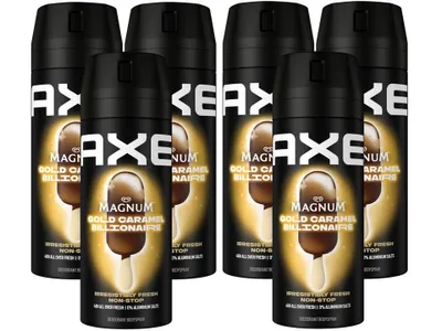 Produktbild von 6x Axe Deospray - Gold Magnum Caramel Billionaire 150ml