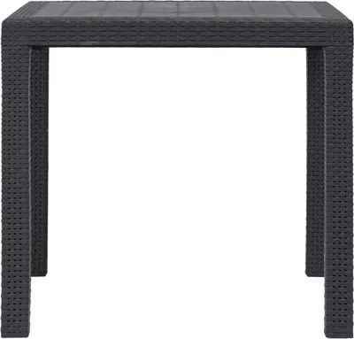 Produktbild von vidaXL Gartentisch Braun 79x79x72 cm Kunststoff Rattan-Optik