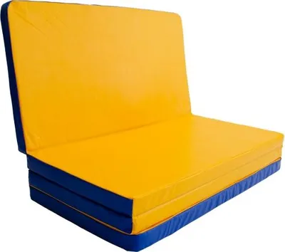 Produktbild von Klappbare Turnmatte Gamma 200x100x8 cm – 4-teilig blau/gelb