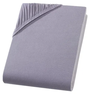 Produktbild von Spannbettlaken 140x200 cm - 160x220 cm - Grau - Jersey Wasserbett Boxspringbett Übergröße