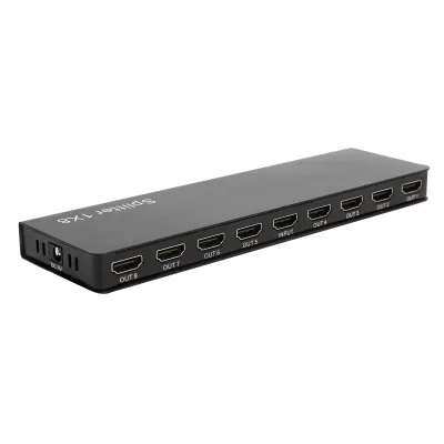 Obrázok produktu pre 100-240V F118 8 portov 1 In 8 Out HDMI 1.4 Splitter Audio Video 1080P Distribútor (Cena EU )