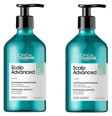 Image de Loreal Scalp Advanced Anti-Grasseur Scalp Advanced Shampooing pour cuir chevelu gras 2x500ml