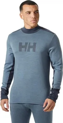 Produktbild von Helly Hansen Lifa Merino Midweight Logo Langarm-t-shirt Blau 2XL Herren Blau 2XL