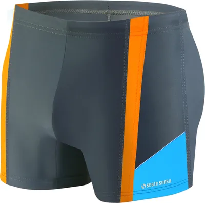 Produktbild von Sesto Senso Herren Badeboxer – enganliegend, elastisch | Komfort für Strand und Schwimmbad | Kontraststreifen | Drei Farben | Größen S-XXL