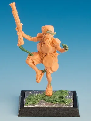 Produktbild von Tabletop-Figur Le Dingue Debonn, unbemalt, zum Zusammenbauen, inkl. Base & Charakterkarten für Freebooters Fate