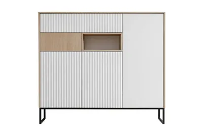 Produktbild von Kommode Hati, 3 Türen, 2 Schubladen, 132 cm hoch, 148,2 cm breit, 40 cm tief
