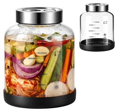 Fermentierglas 2 L mit Gärventil, Borosilikatglas, Skala