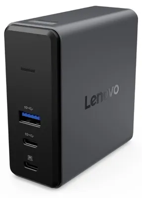 Produktbild von Lenovo G0AE0065EU, Kabelgebunden, USB 3.2 Gen 1 (3.1 Gen 1) Type-C, 60 W, Schwarz, Grau, MicroSD (TransFlash), 3840 x 2160 Pixel