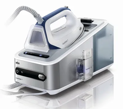 Produktbild von BRAUN HH Bügelstation 2400W 7bar 2 Liter Eloxal 3D Plus Absch. ws-si-bl IS7143WH