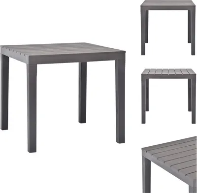 Produktbild von vidaXL Gartentisch Moccafarben 78 x 78 x 72 cm Kunststoff - Gartentische