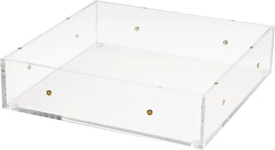 Immagine prodotto di Portaoggetti in acrilico - Organizzatore da scrivania - Contenitore per scrivania - Realizzato in acrilico stampato - 15 x 15 cm - Trasparente