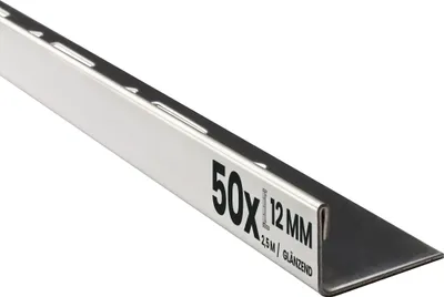 Produktbild von 50x L-Profil Edelstahlschiene Fliesenschiene Fliesenprofil L250cm 12mm glänzend