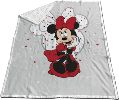 Produktbild von Disney Minnie Mouse Fleecedecke 130x170 cm – Kuschelige Sherpa-Decke für Kinder