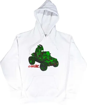 Image de Gorillaz - Sweat à capuche homme/femme unie RO4861 (XL) (Blanc)