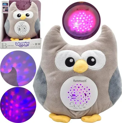 Immagine prodotto di WOOPIE BABY Peluche con proiettore 2 in 1 a forma di gufo - 10 ninne nanne